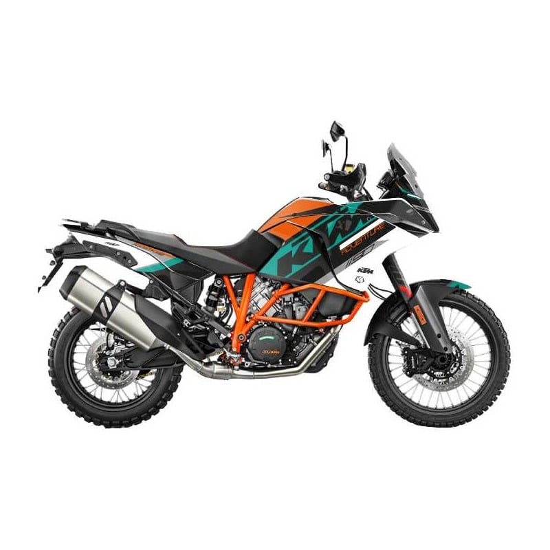 Kit déco Kutvek brillant Kontrol Orange/Blanc KTM 1190 Adventure R 13-19