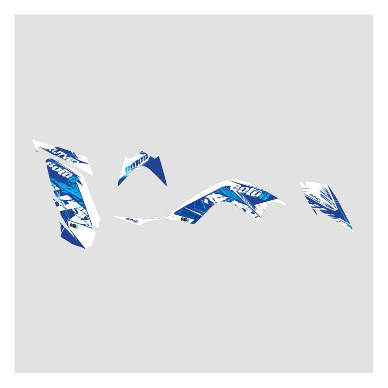 Kit déco Kutvek Rotor Graphic bleu pour Yamaha 700 Raptor 06-13