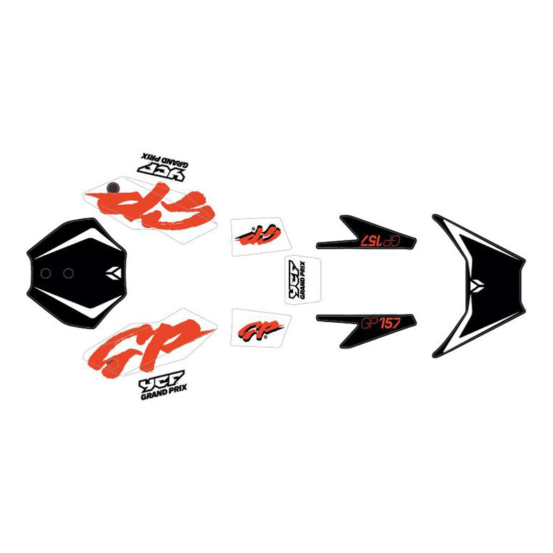 Kit déco noir / blanc / rouge YCF Mini GP 157 2025