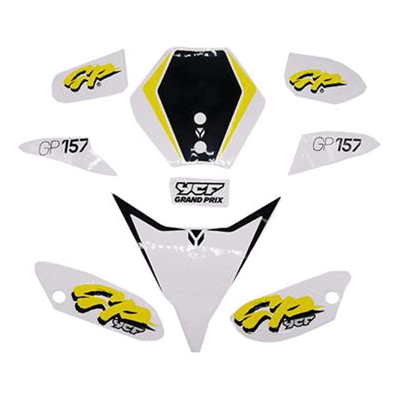Kit DÃ©co Origine YCF Jaune Ã dition GP 157 pour MINI GP 107 / 157 / 1