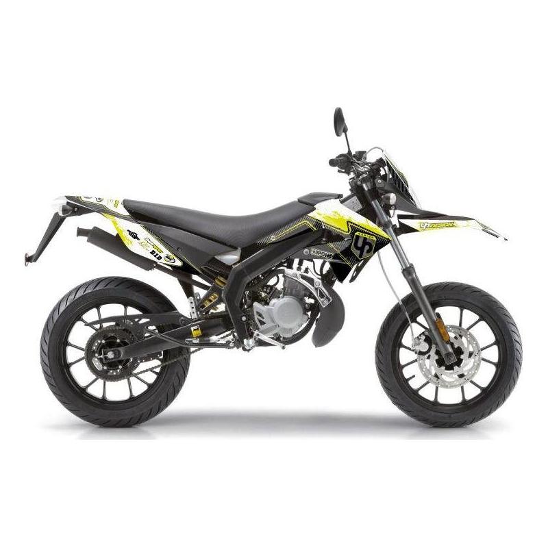 Kit déco Up Spectrum noir / jaune Derbi DRD Xtreme 11-16