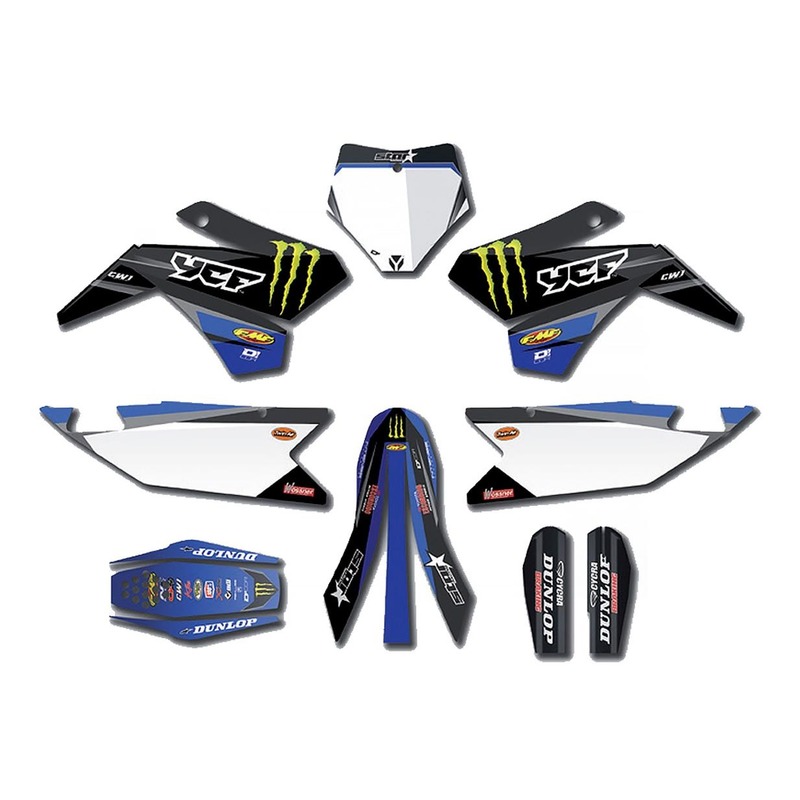Kit déco YCF D’cor Star Racing 2019 YCF Bigy 17- bleu/blanc/noir