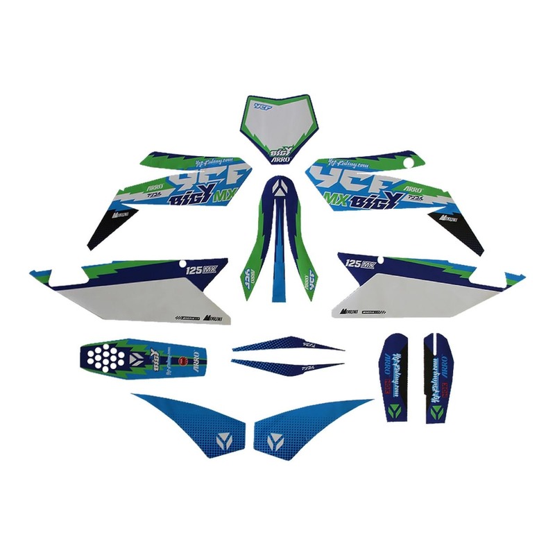 Kit déco YCF origine YCF Bigy 17- bleu/blanc/vert