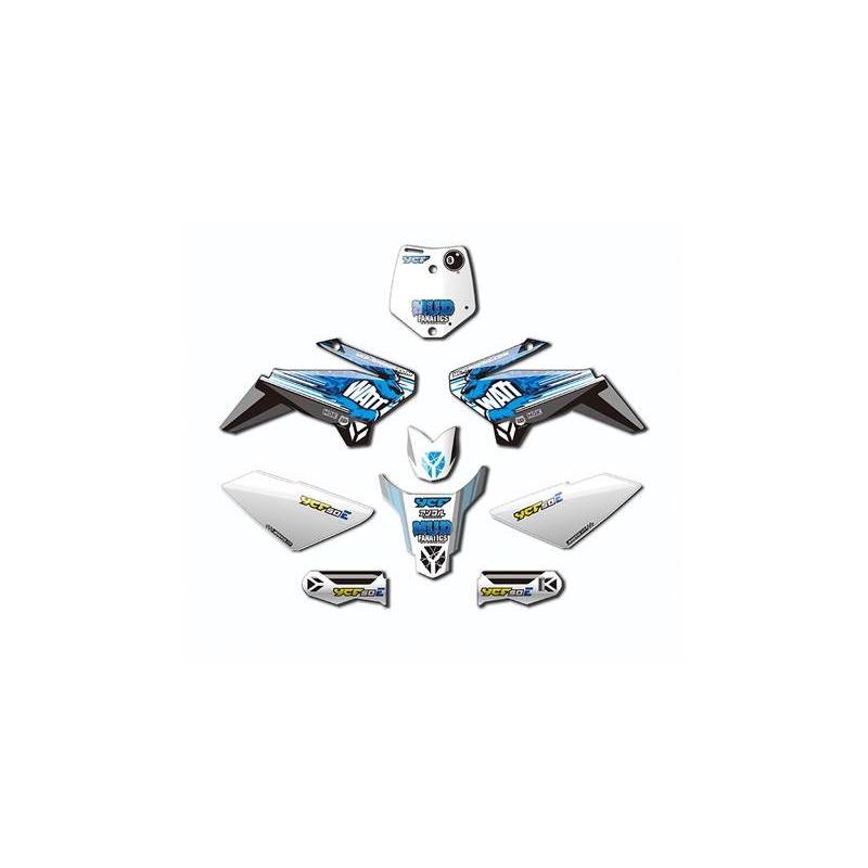 Kit déco YCF pour 50cc bleu