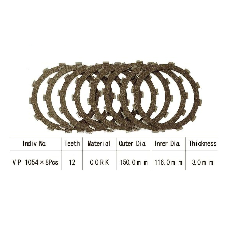 Kit disques d'embrayage garnis Kyoto Cross Honda CR 250/500 90-07