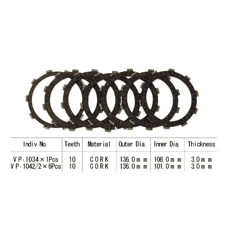 Kit disques d'embrayage garnis Kyoto Honda CB 500 S 98-02