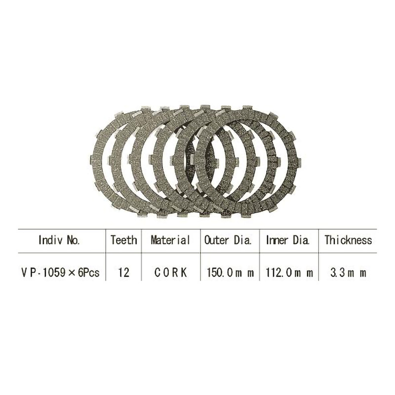 Kit disques d'embrayage garnis Kyoto Honda CBX 650 83-84