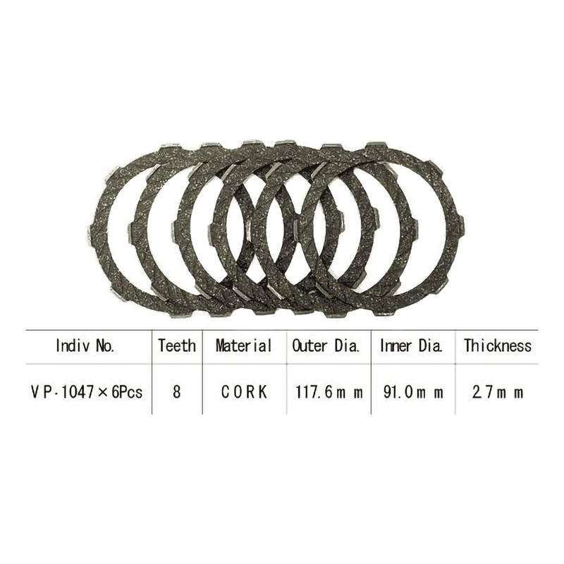 Kit disques d'embrayage garnis Kyoto Honda CR 125 R 79-80