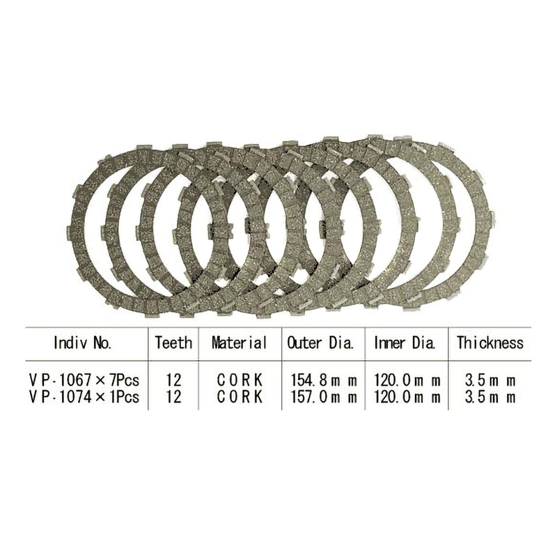 Kit disques d'embrayage garnis Kyoto Honda GL 1100 80-83