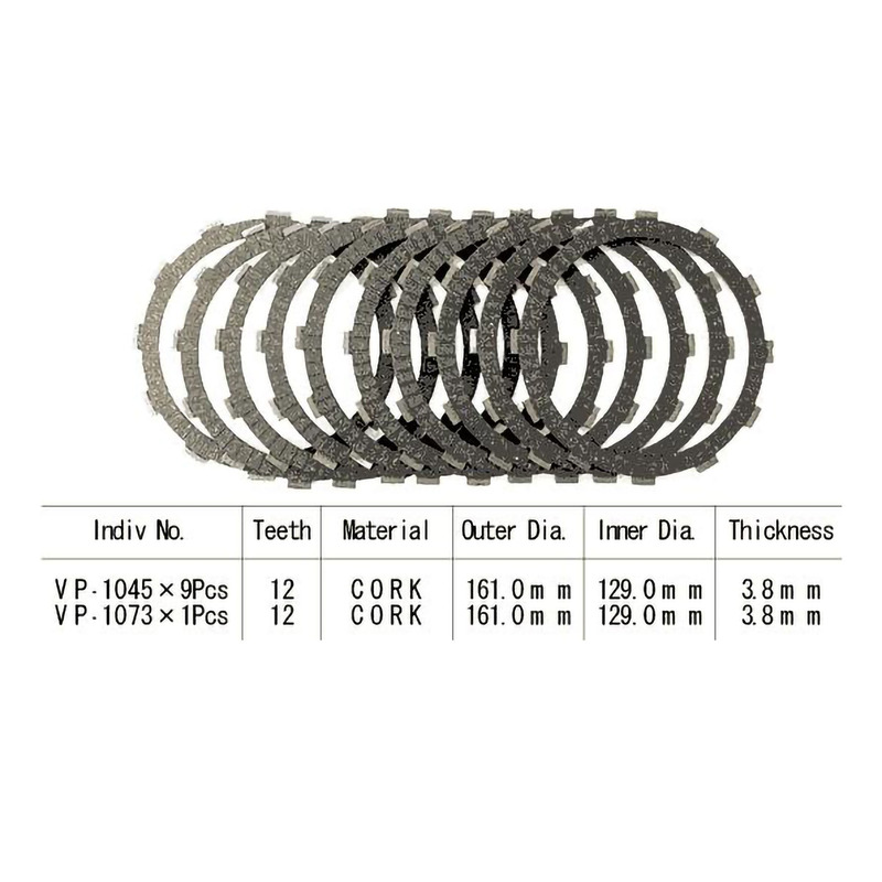 Kit disques d'embrayage garnis Kyoto Honda GL 1500 Gold Wing 88-89