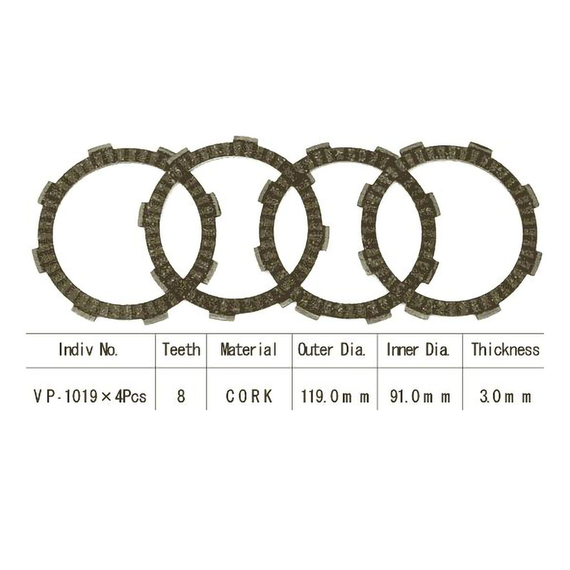 Kit disques d'embrayage garnis Kyoto Honda MTX 80 S/R 80-87