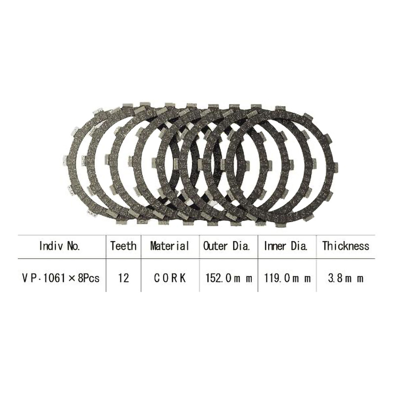 Kit disques d'embrayage garnis Kyoto Honda RVF 750 RR 94-95