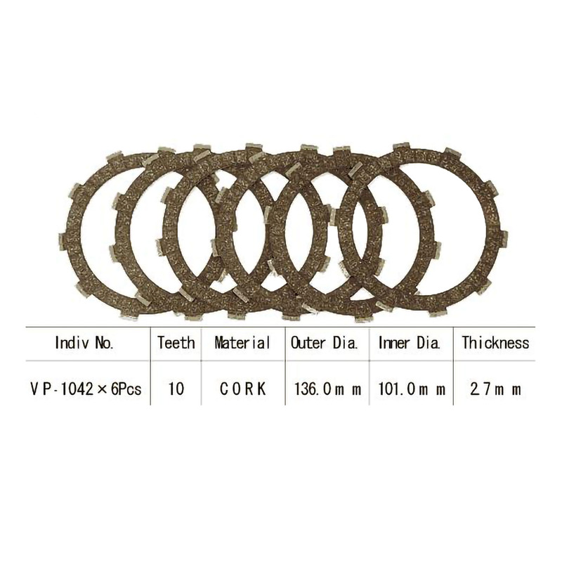 Kit disques d'embrayage garnis Kyoto Honda TRX 300/350/400/450