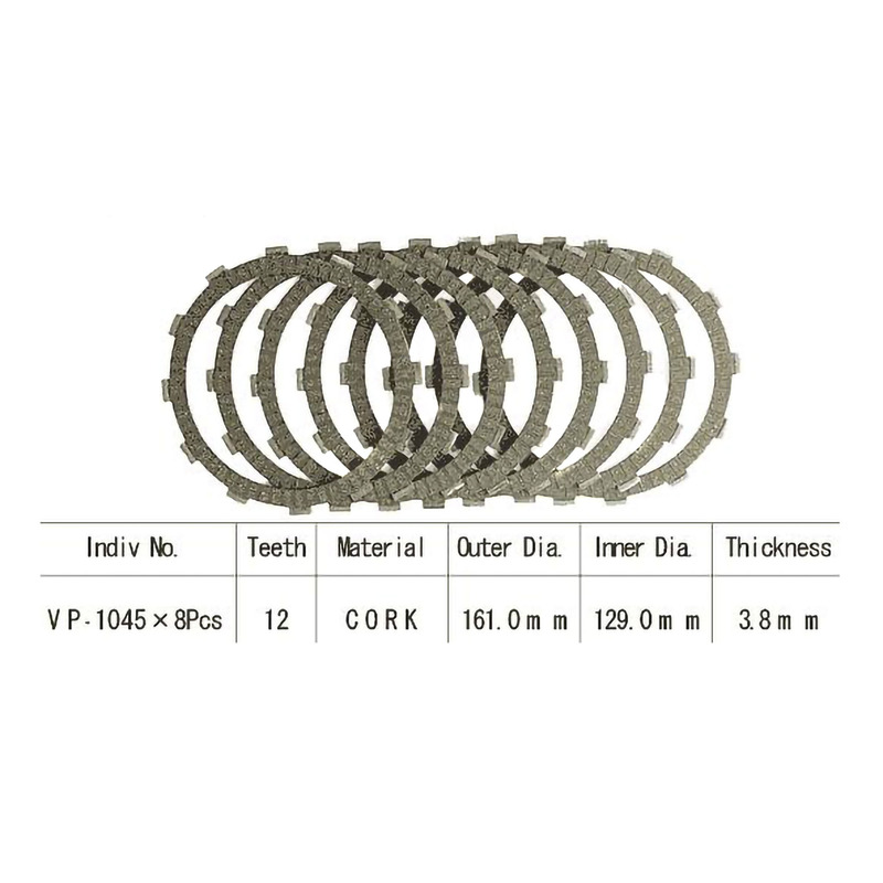 Kit disques d'embrayage garnis Kyoto Honda VF 1100 C 83-84