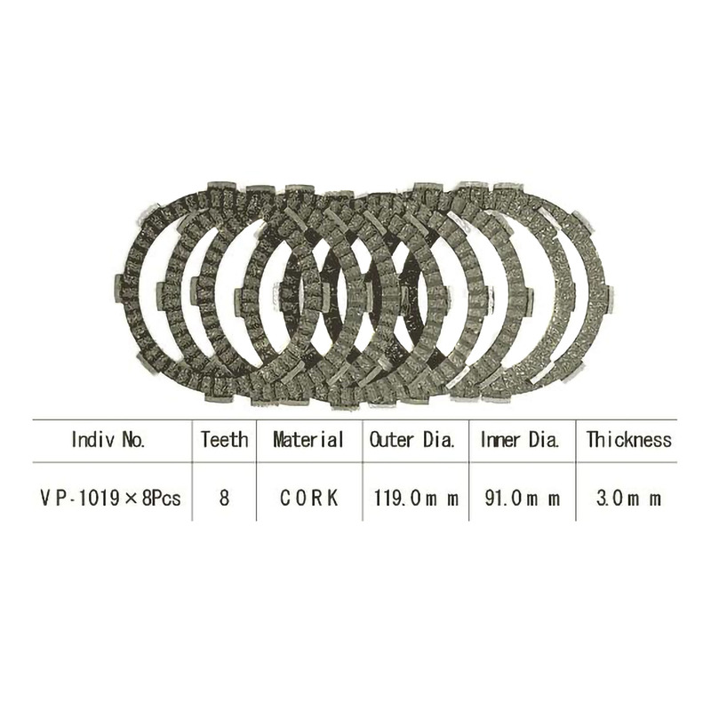Kit disques d'embrayage garnis Kyoto Honda VF 400 F 83-84