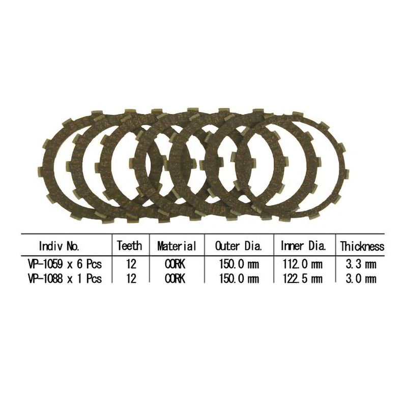 Kit disques d'embrayage garnis Kyoto Honda XR 650 R 00-05