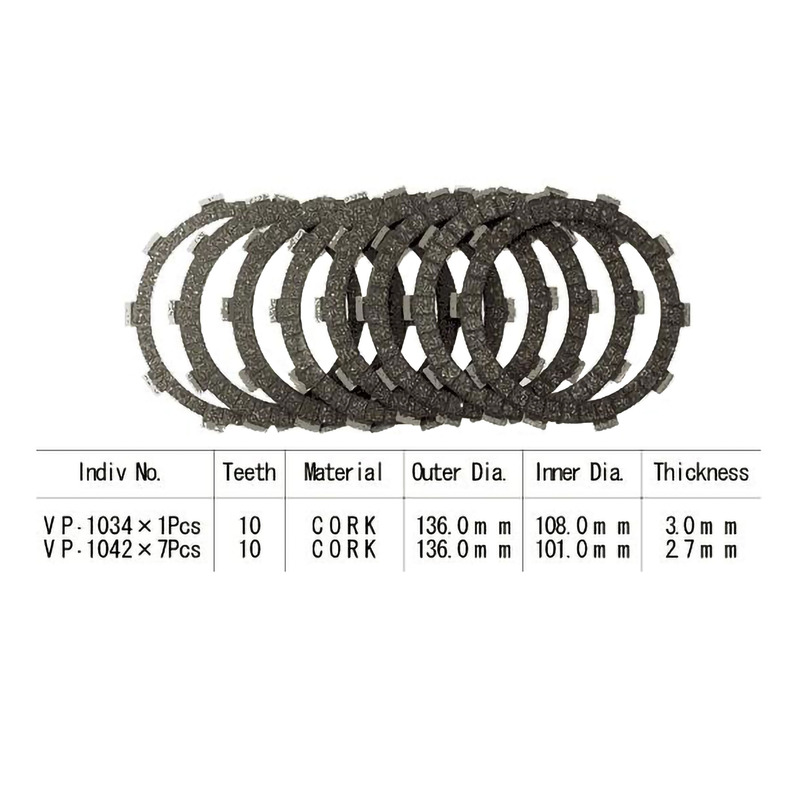 Kit disques d'embrayage garnis Kyoto Honda XRV 650 Africa Twin 88-90