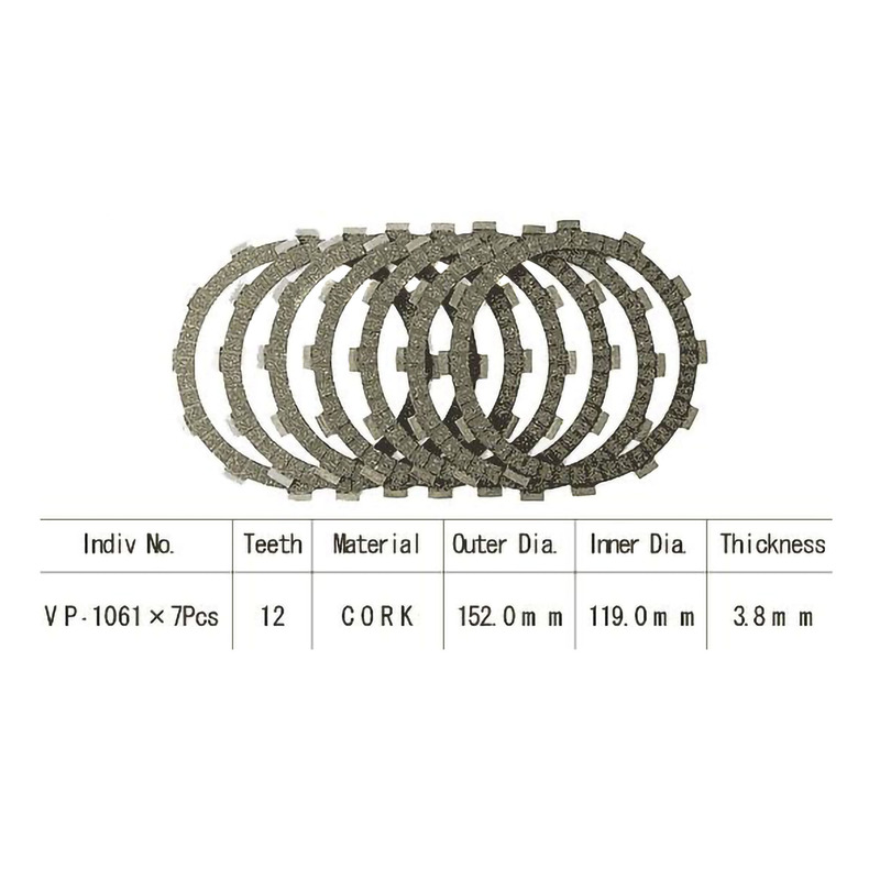 Kit disques d'embrayage garnis Kyoto Honda XRV 750 Africa Twin 90-02