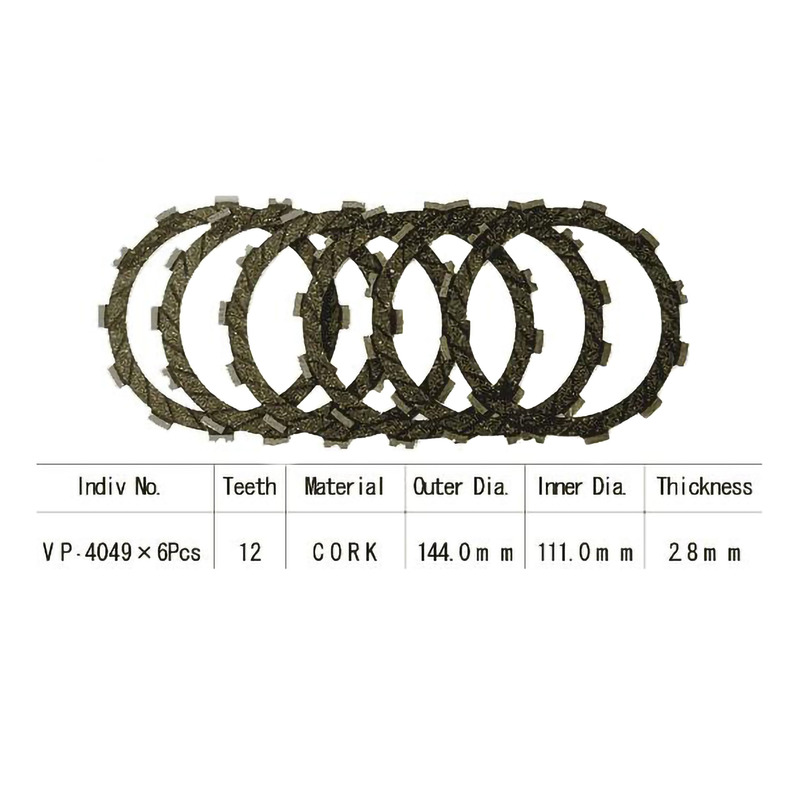 Kit disques d'embrayage garnis Kyoto Kawasaki KLR 250 D 85-92