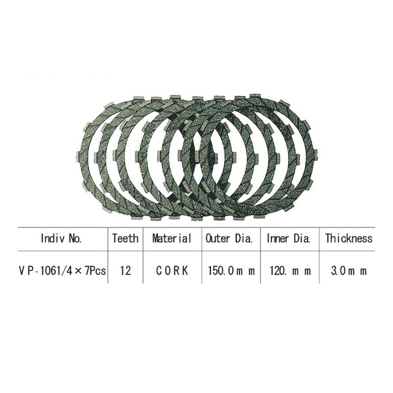 Kit disques d'embrayage garnis Kyoto Kawasaki KX 250 B1/C1 82-83