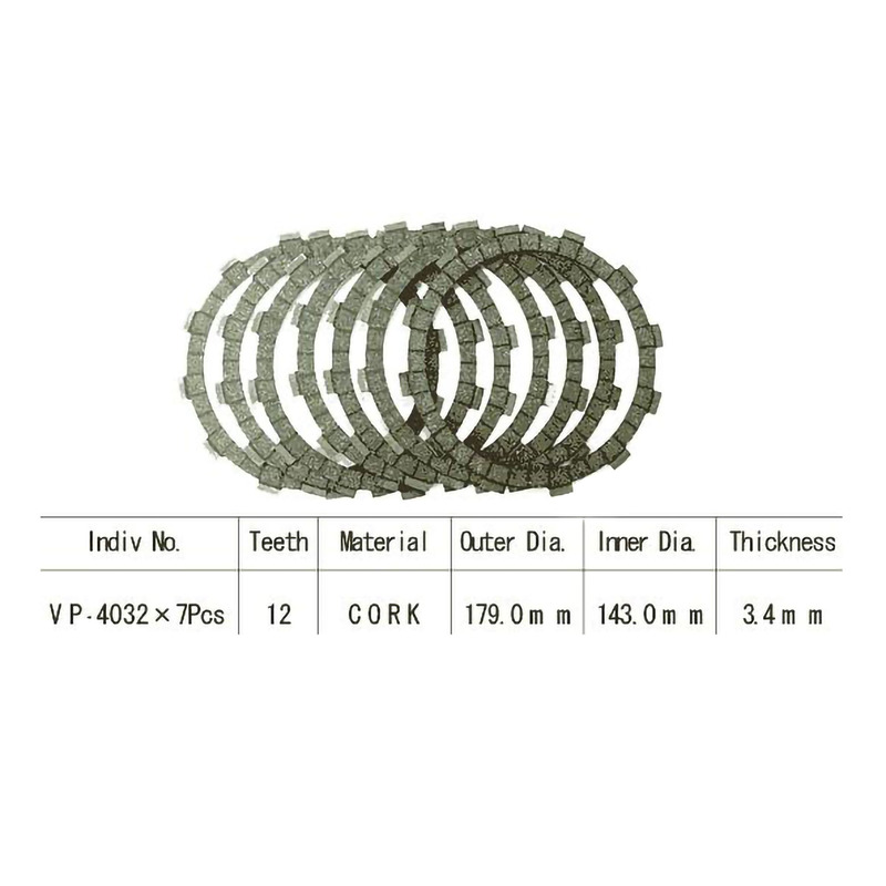 Kit disques d'embrayage garnis Kyoto Kawasaki Z 1300 80-83