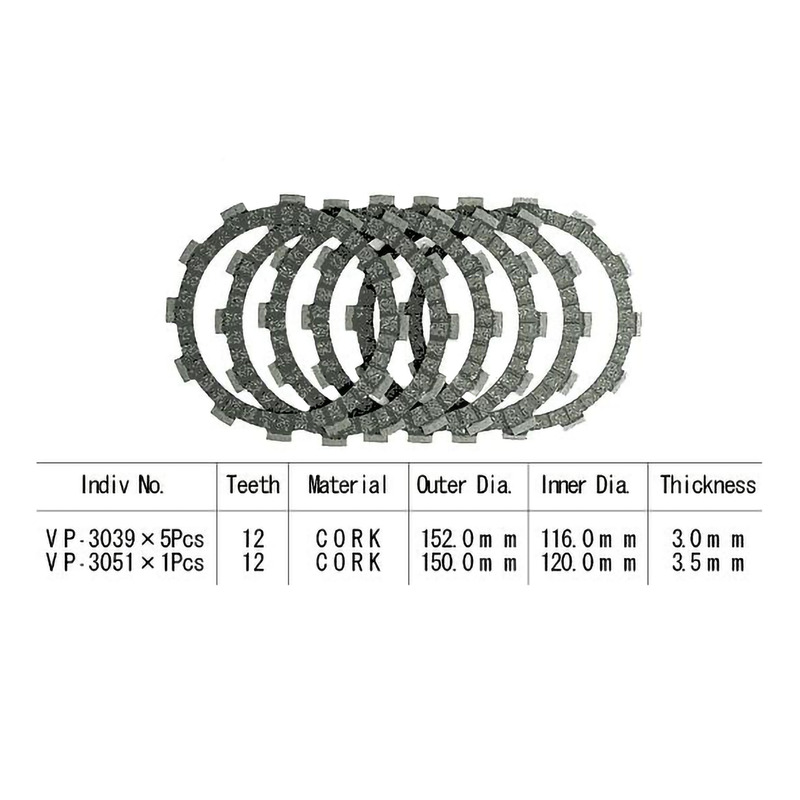 Kit disques d'embrayage garnis Kyoto Suzuki DR 600 R/S 85-91