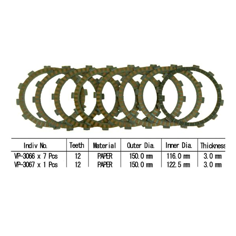 Kit disques d'embrayage garnis Kyoto Suzuki DR-Z 400 E/S 00-05