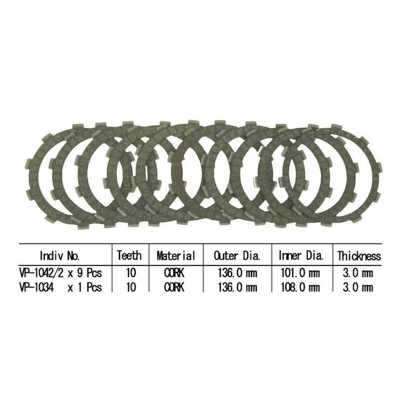 Kit disques d'embrayage garnis Kyoto Suzuki GSF 1200 Bandit 96-02