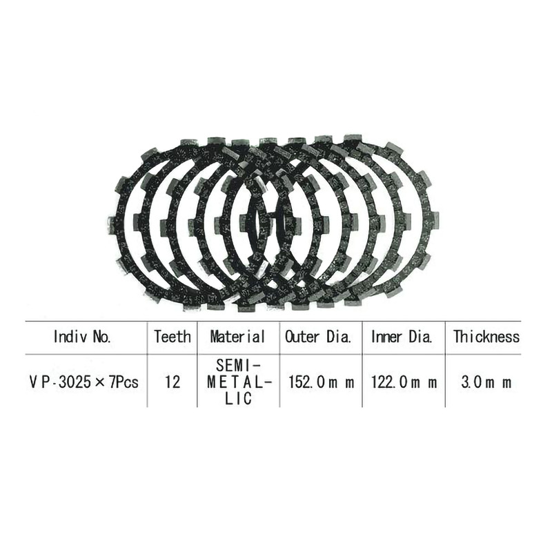 Kit disques d'embrayage garnis Kyoto Suzuki RGV 250 89-90