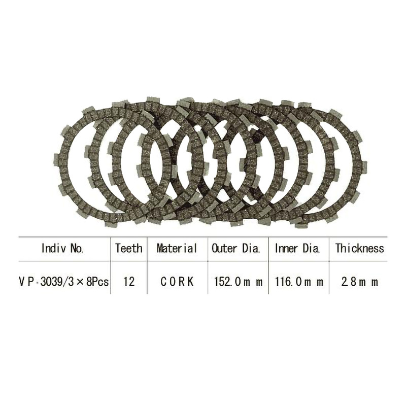 Kit disques d'embrayage garnis Kyoto Suzuki RM 250 88-95