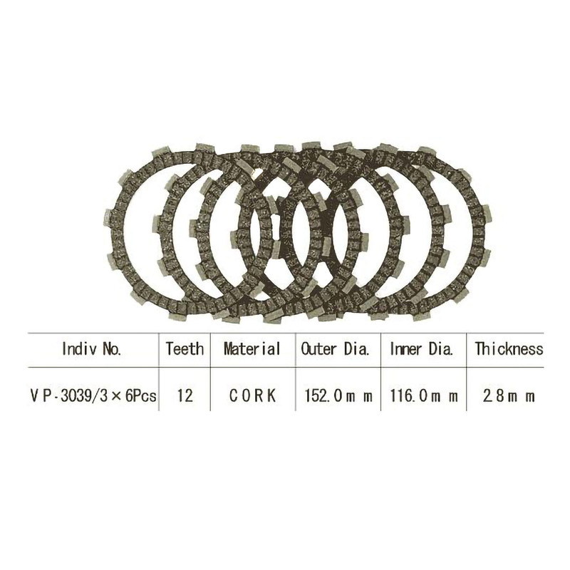Kit disques d'embrayage garnis Kyoto Suzuki RM 250 86-87