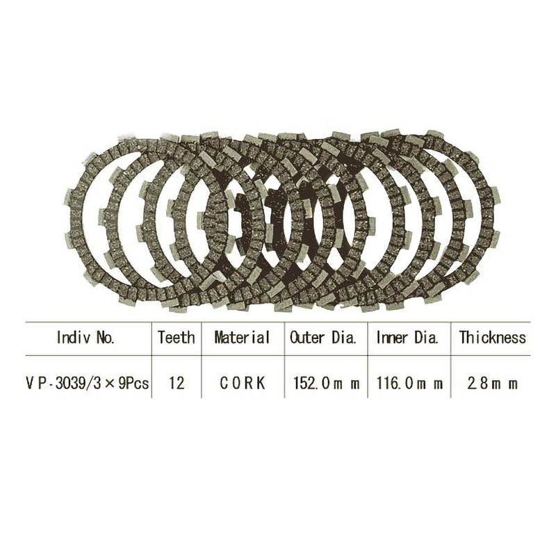 Kit disques d'embrayage garnis Kyoto Suzuki RMX 250 89-99