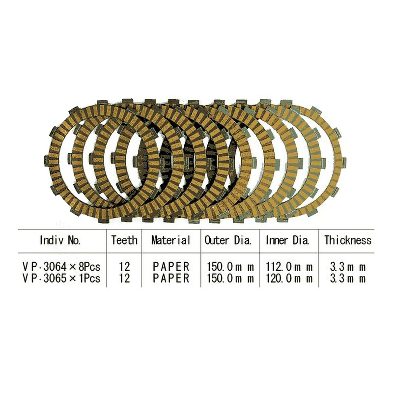 Kit disques d'embrayage garnis Kyoto Suzuki TL 1000 R/S 98-03