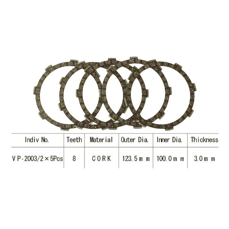 Kit disques d'embrayage garnis Kyoto Yamaha RS 125 DX 80-82