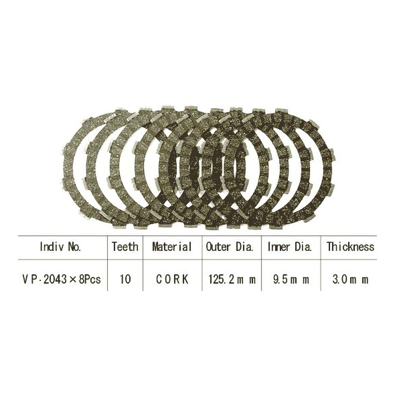 Kit disques d'embrayage garnis Kyoto Yamaha TZR 125 R 90-95