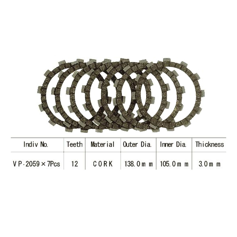 Kit disques d'embrayage garnis Kyoto Yamaha YZ 125 91-26