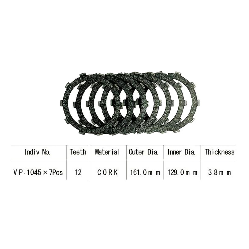 Kit disques d'embrayage garnisKawasaki  ZX 750 GPZ 83-85