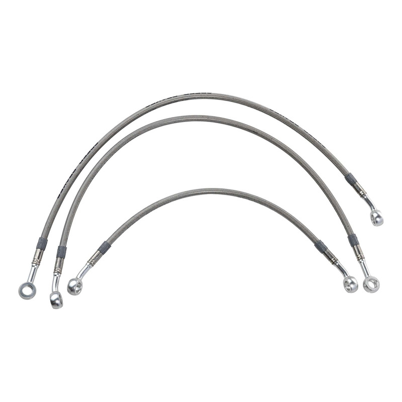 Kit durites de frein avant aviation inox raccords alu Yamaha XS 650 71-83