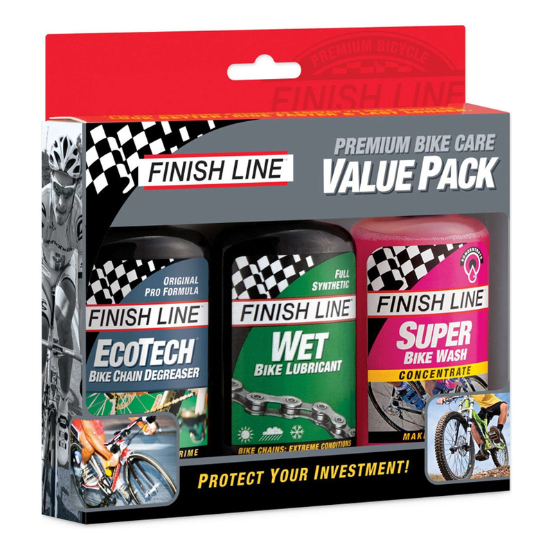 Kit entretien Finish Line Premium Bike Care Eco Tech Wet 3 x 120ml