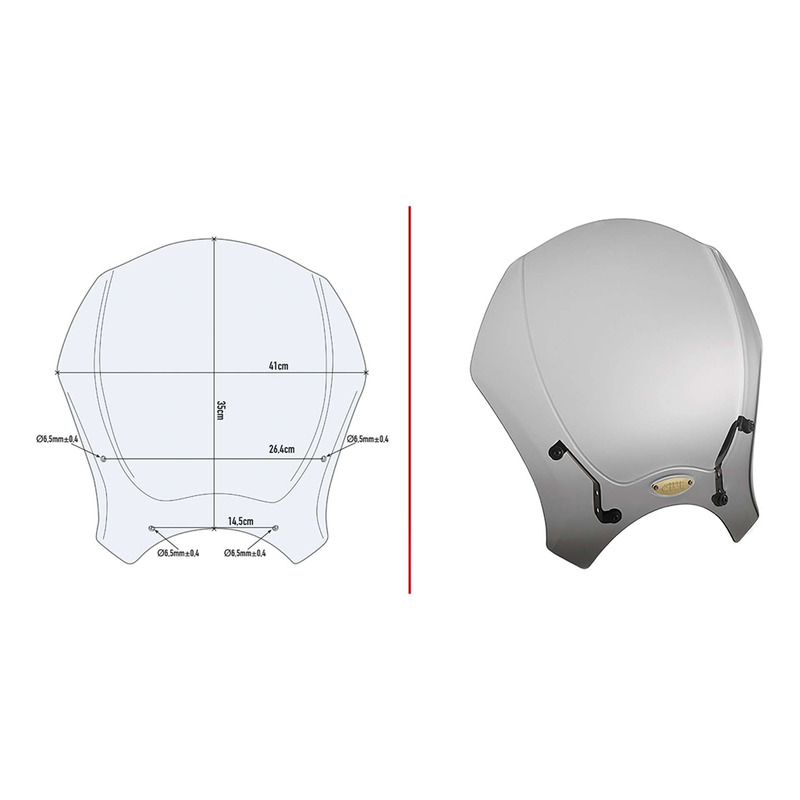 Kit fixation pour pare-brise Givi 100AL/100ALB/140A/140S Royal Enfield Scram 411 22-24