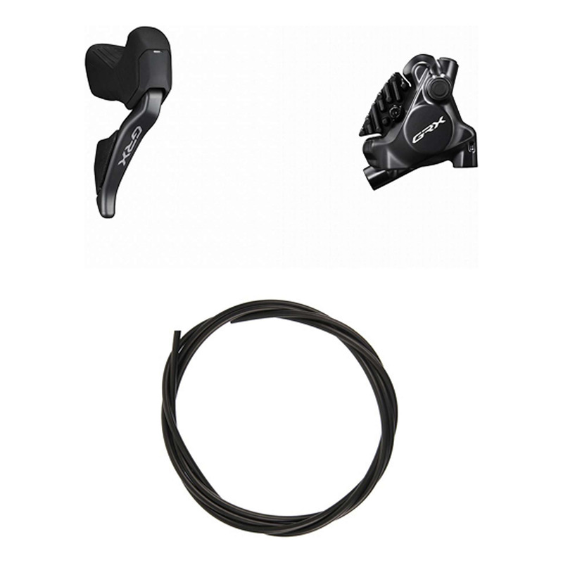 Kit Frein à Disque Hydraulique Shimano GRX Di2 BR-RX820 / ST-RX825 Levier Droite Frein Arrière Noir