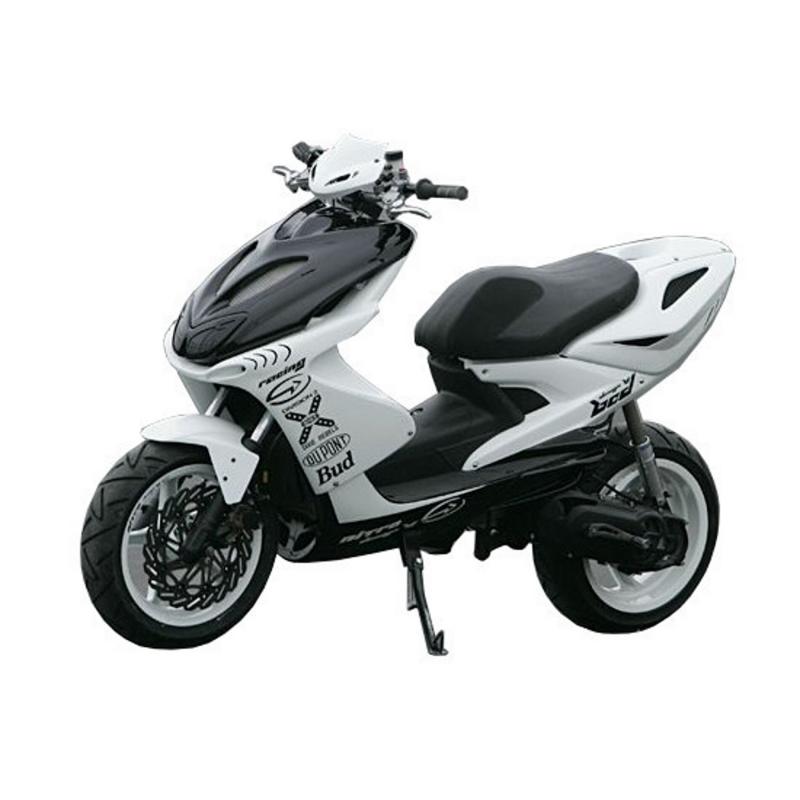 Kit carénage Carrosserie TUN/'R 8 coques MBK Nitro YAMAHA Aerox Blanc