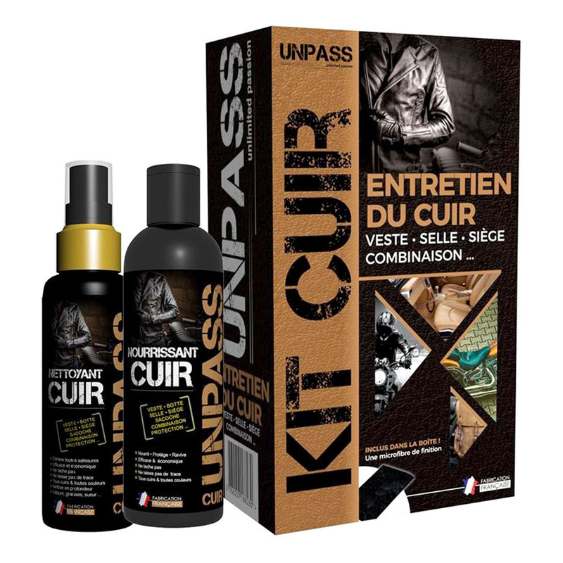 Kit nettoyage et entretien cuir Unpass