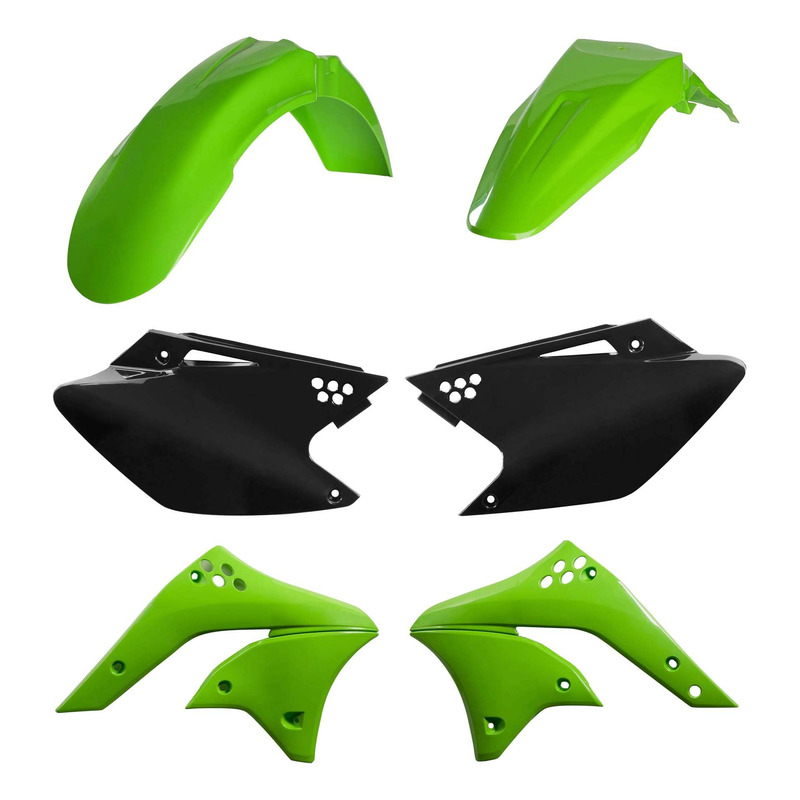 Kit Plastique ACERBIS Type Origine RÃ©plica 2008 Vert / Noir - Kawasak