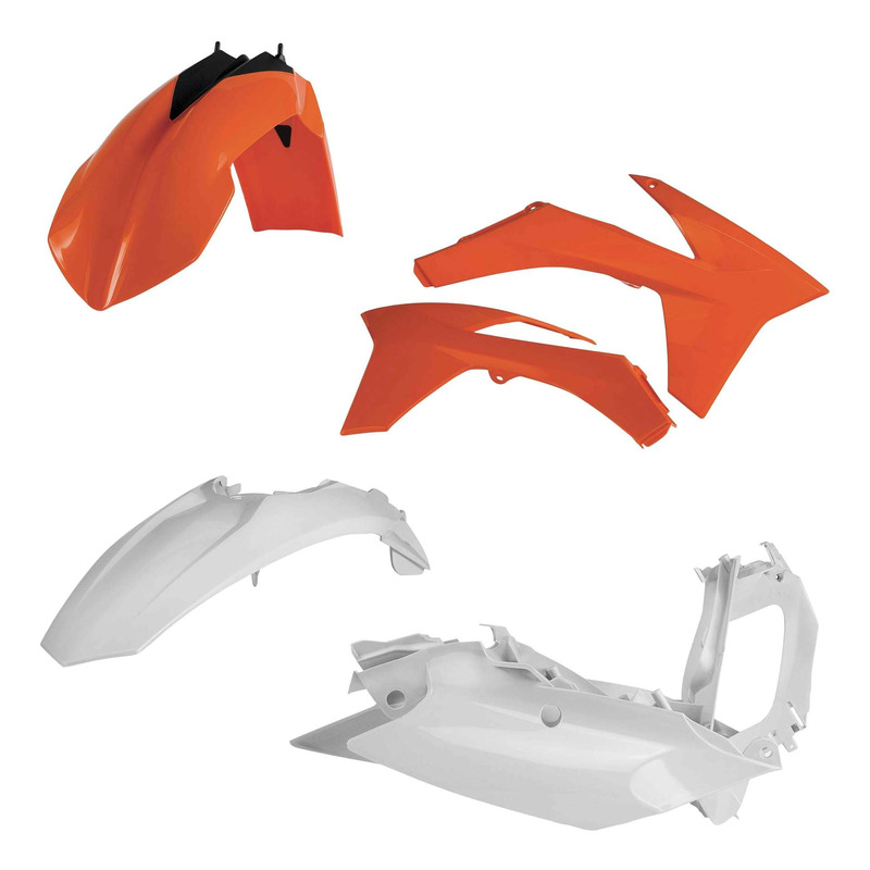 Kit Plastique ACERBIS Type Origine Réplica 2012 Orange / Blanc - KTM SX / SXF 11-12
