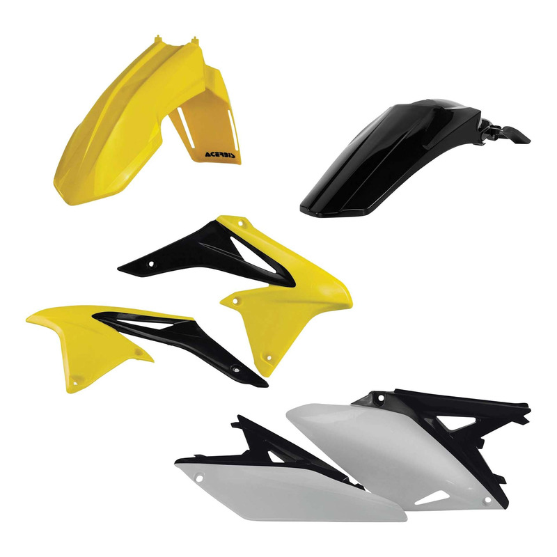 Kit Plastique ACERBIS Type Origine Réplica 2013 Jaune / Noir / Blanc - Suzuki 250 RMZ 10-18