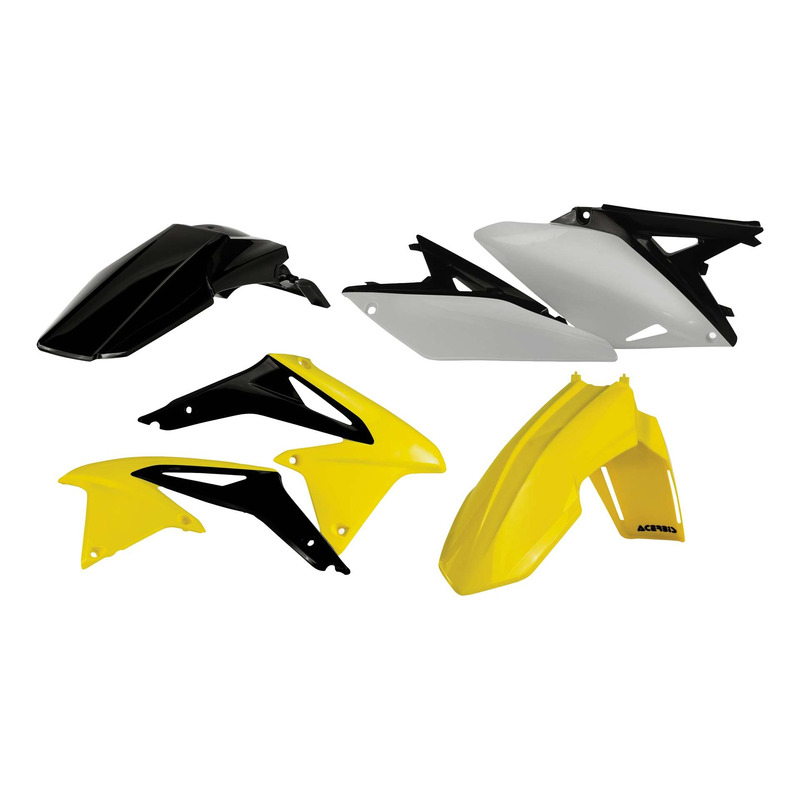 Kit Plastique ACERBIS Type Origine Réplica 2013 Noir / Jaune / Blanc - Suzuki 450 RMZ 08-17