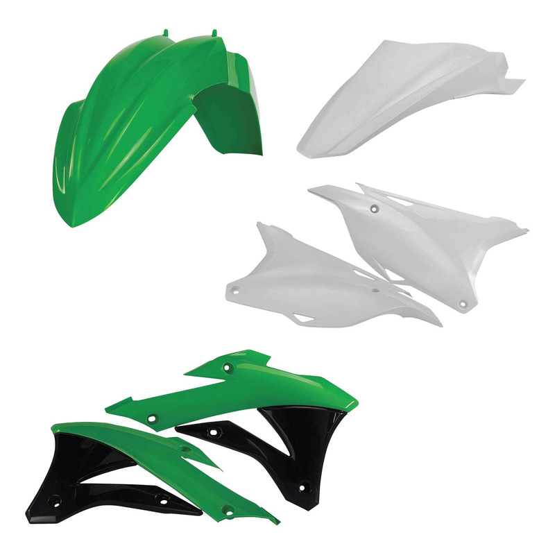 Kit Plastique ACERBIS Type Origine Réplica 2014 Blanc / Vert / Noir - Kawasaki 85 KX 14-21