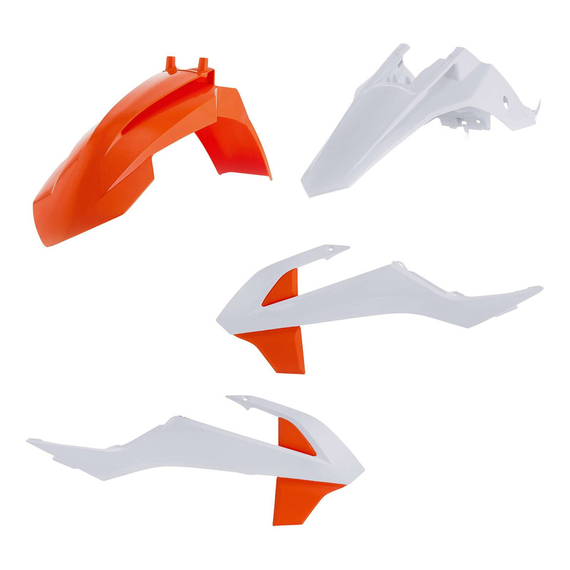 Kit Plastique ACERBIS Type Origine Réplica 2021 Blanc / Orange - KTM