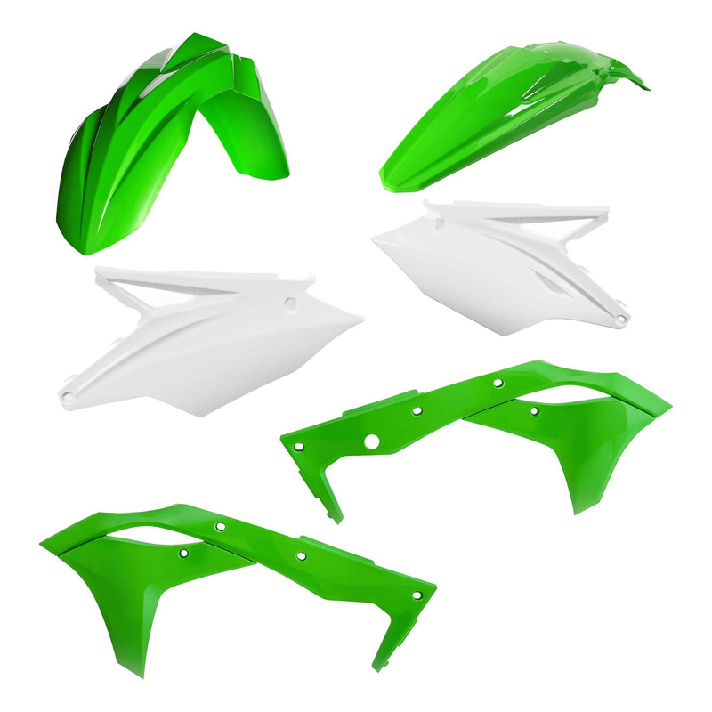 Kit Plastique ACERBIS Type Origine Réplica Vert / Blanc - Kawasaki 25